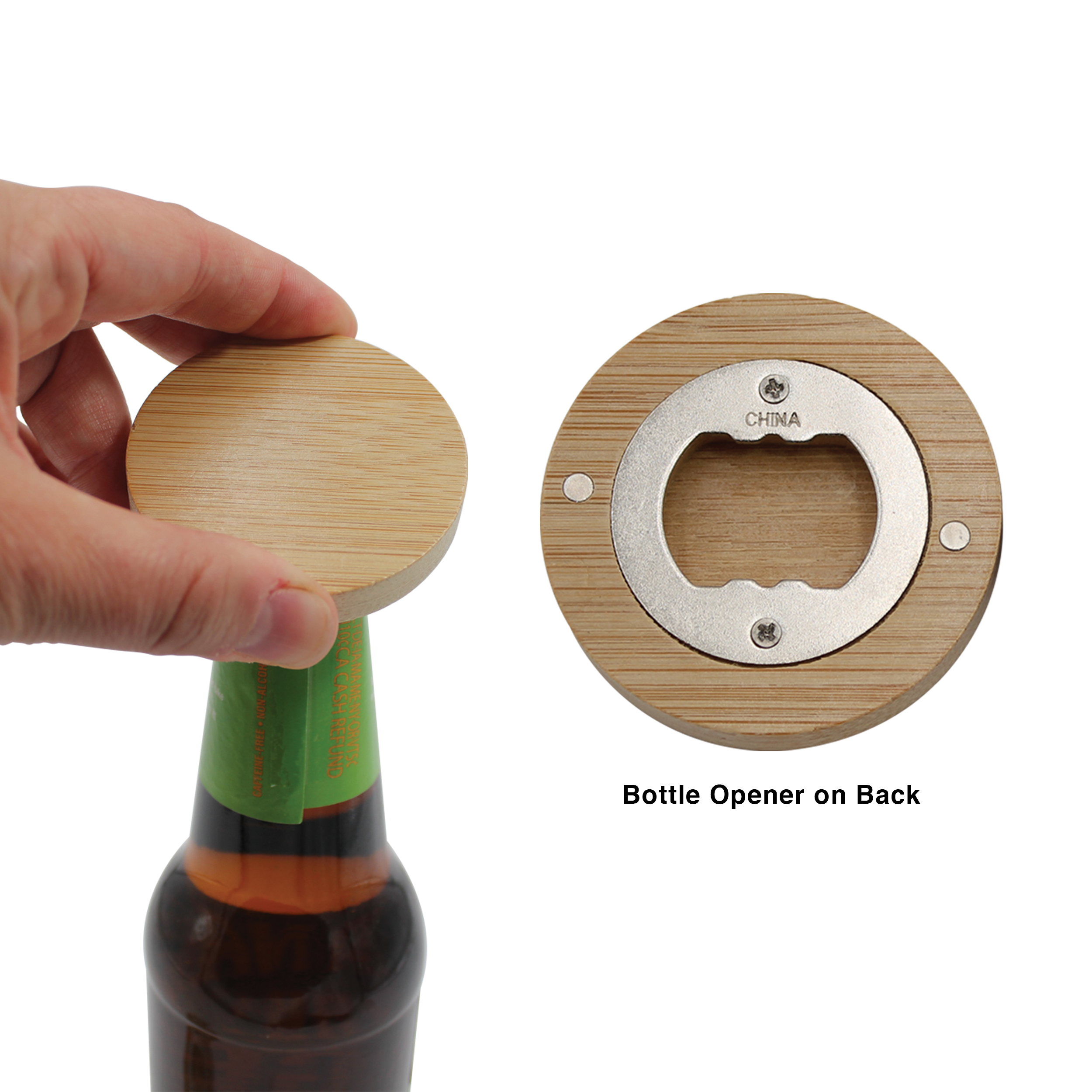Bamboo Magnetic Bottle Opener 3