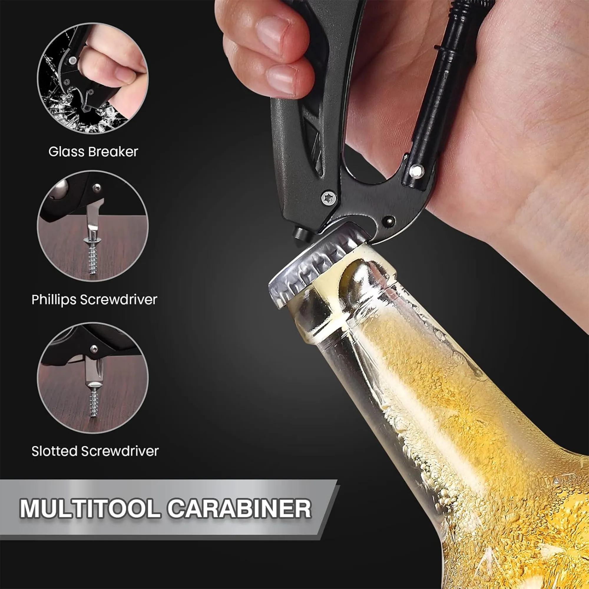 Multitool Carabiner with Pocket Knife 10