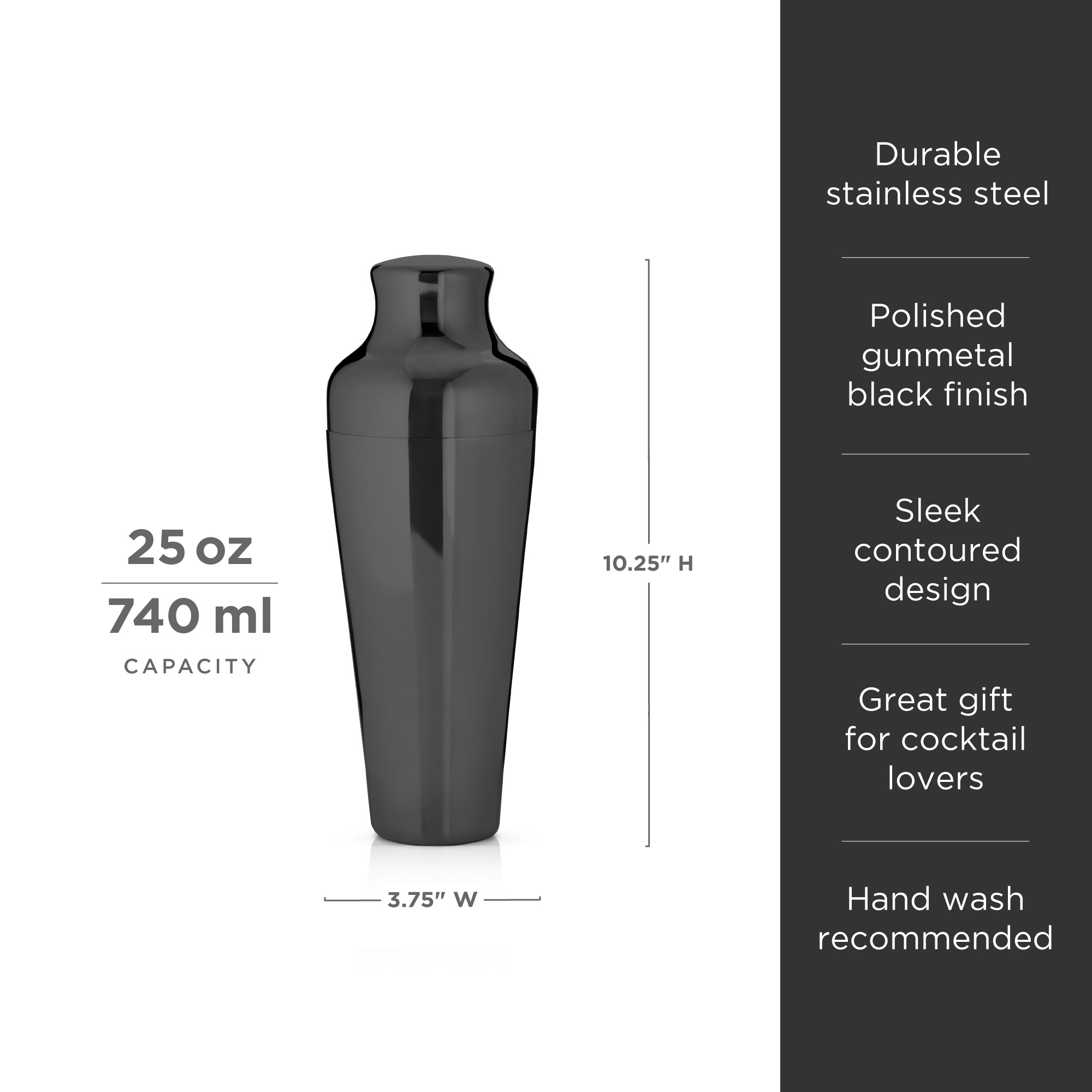 Viski® Parisian Cocktail Shaker 15