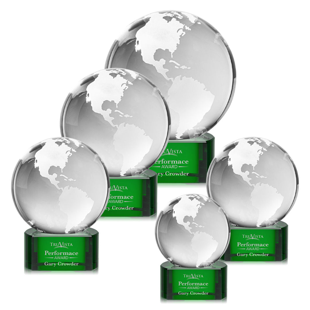 Globe Award on Paragon Base - Green 13
