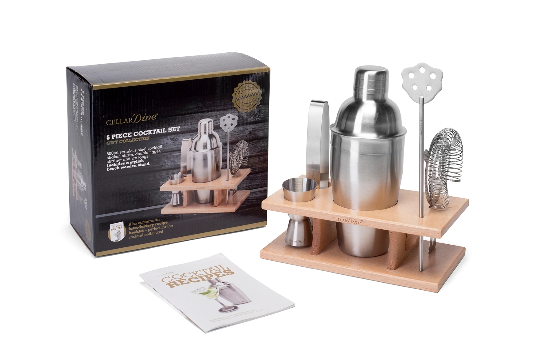 5-Piece Cocktail Bar Set (Stainless Steel) 2