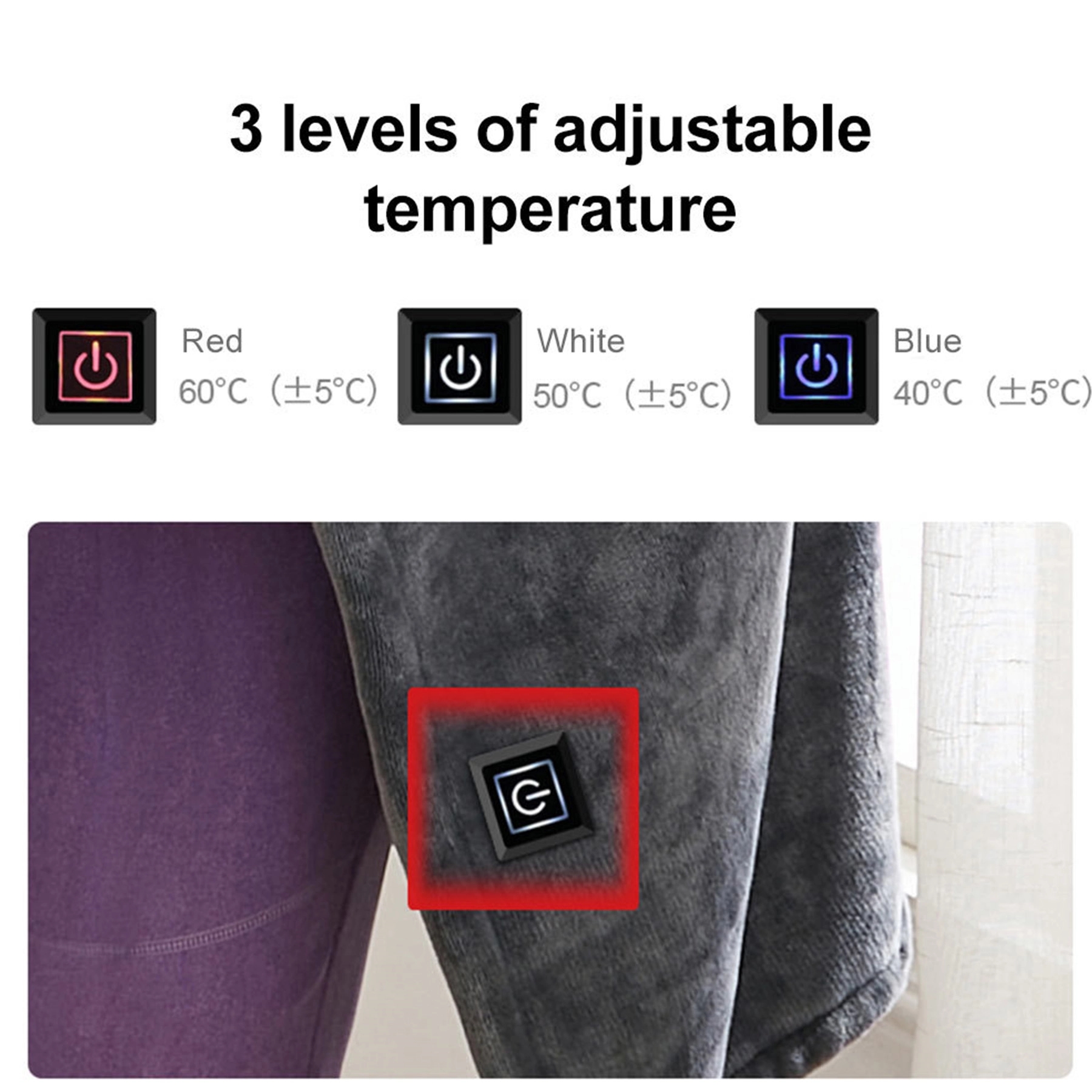 Oversized Microfiber & Sherpa Wearable Blanket 3