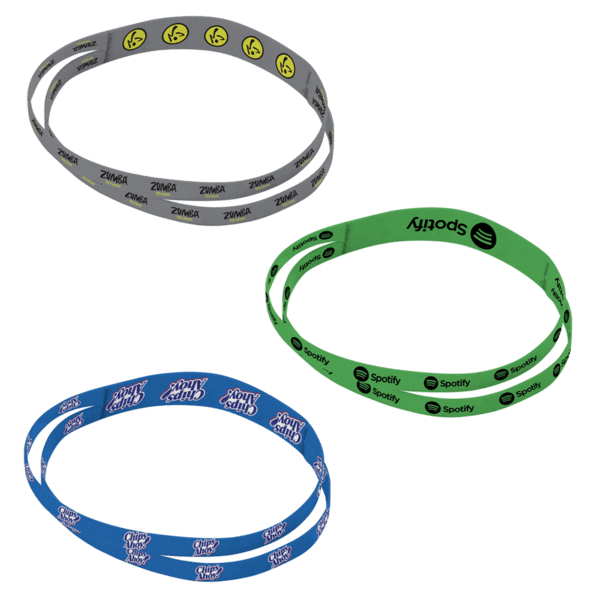 1" Dye-Sublimated Stretchy Elastic Headband with two 1/2" Bands 2