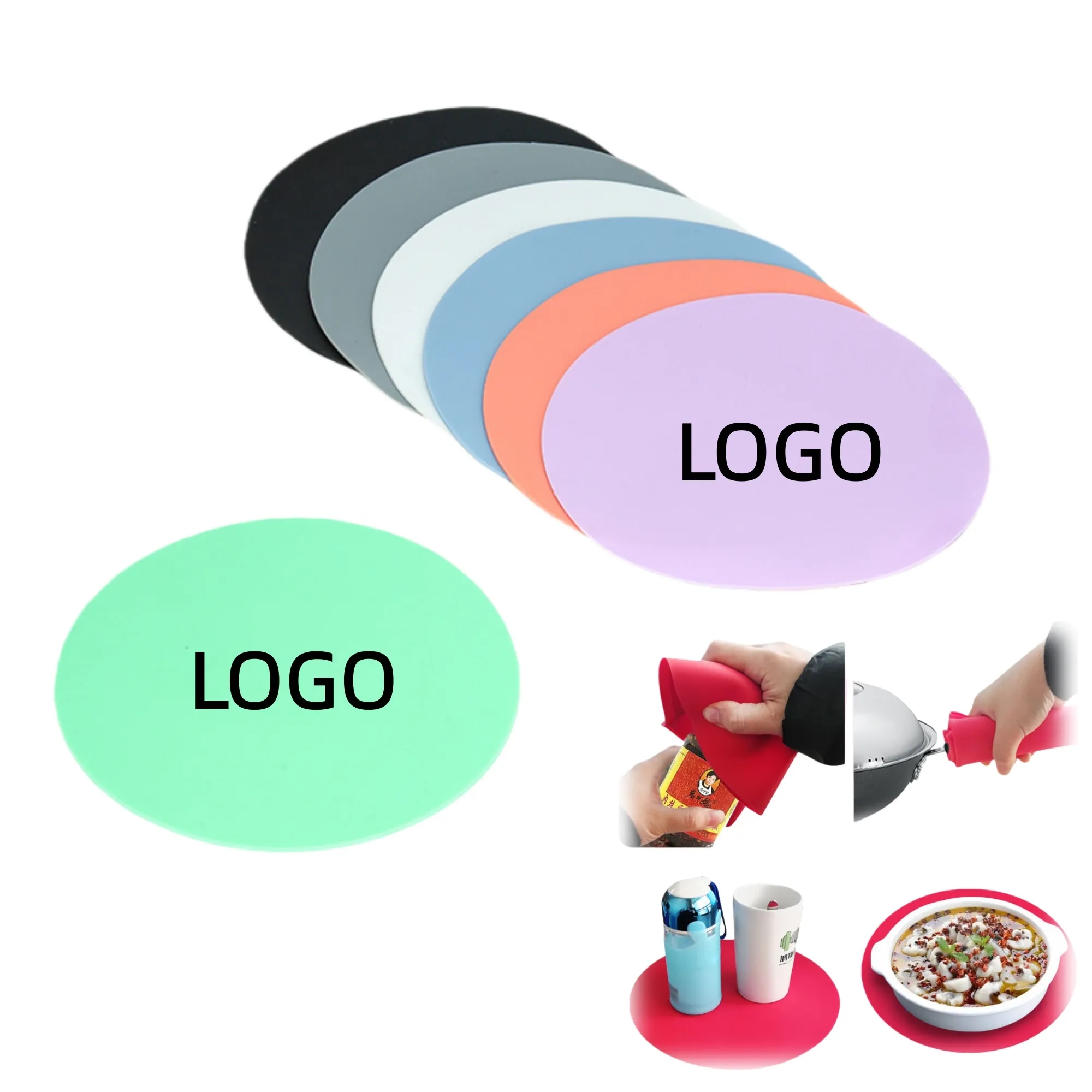2 in 1 Silicone Drink Coaster Jar Opener Heat Resistant
