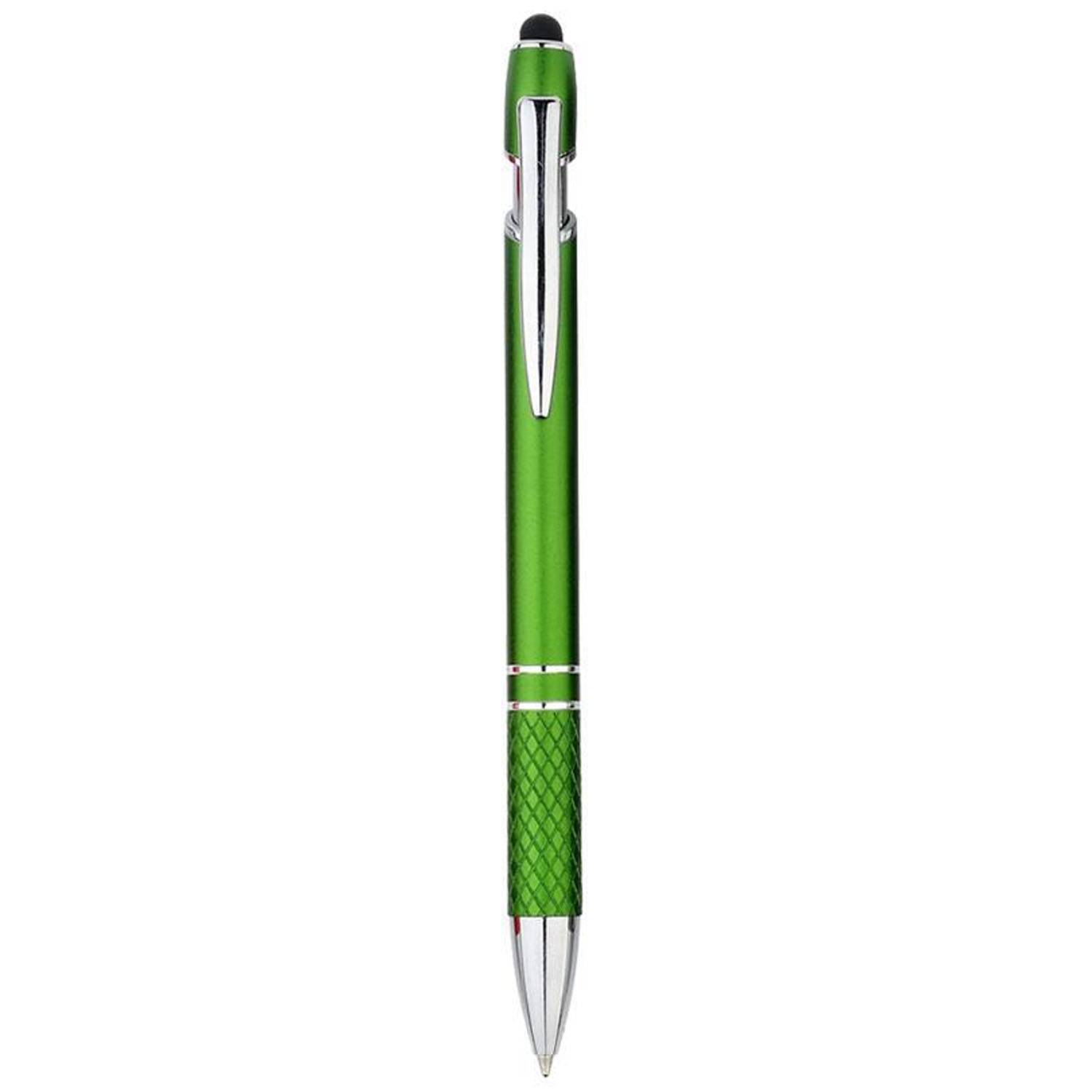 Retractable Metal Ballpoint Pen w/ Stylus 11