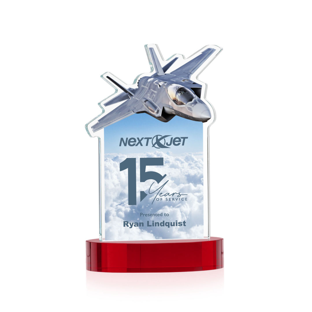 Top Gun VividPrint™ Award on Alberton Base - Red 3