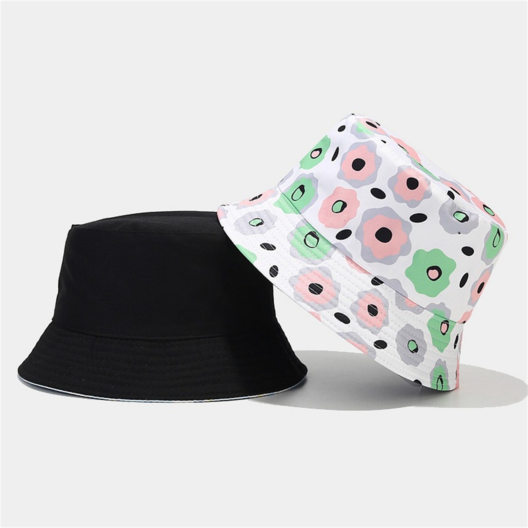 Reversible Cotton Small Flower Pattern Bucket Hat 4