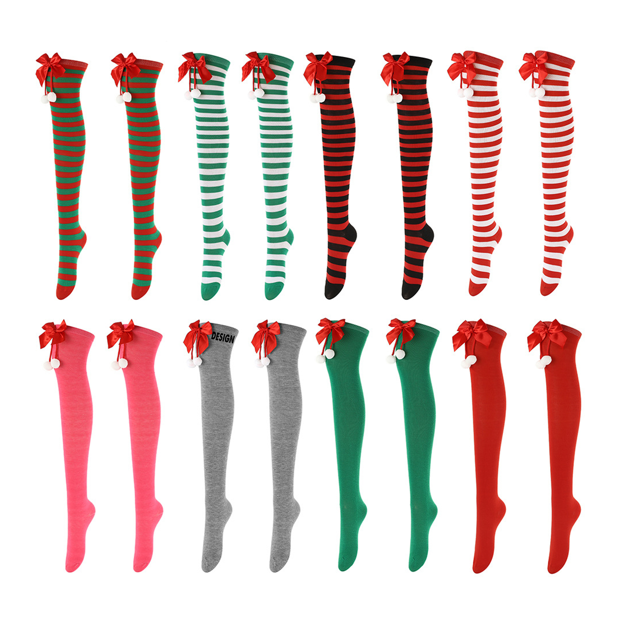 Long Striped Socks Christmas 3