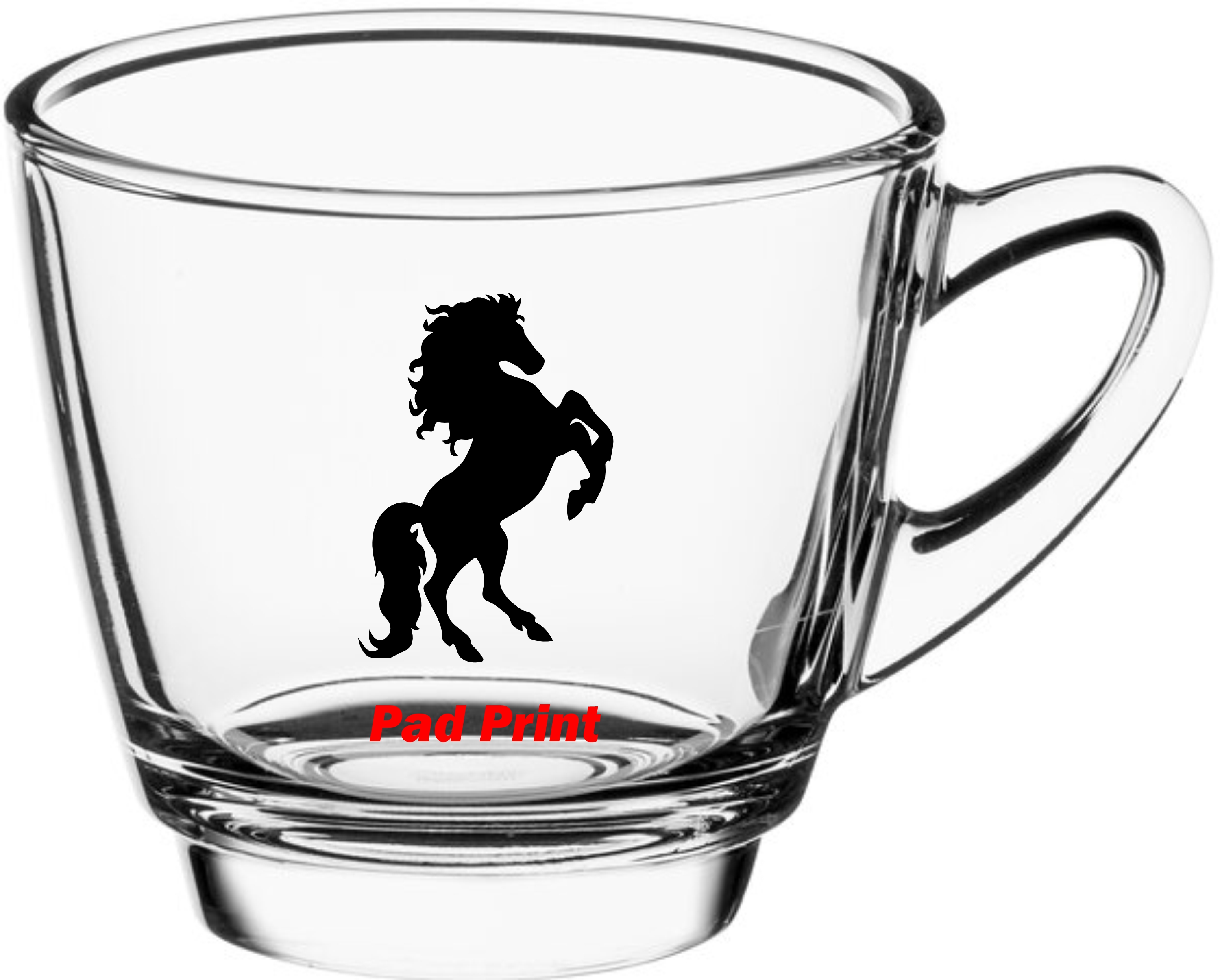 Acopa 8.5 oz Clear Glass Coffee Mug - Dishwasher Resistant