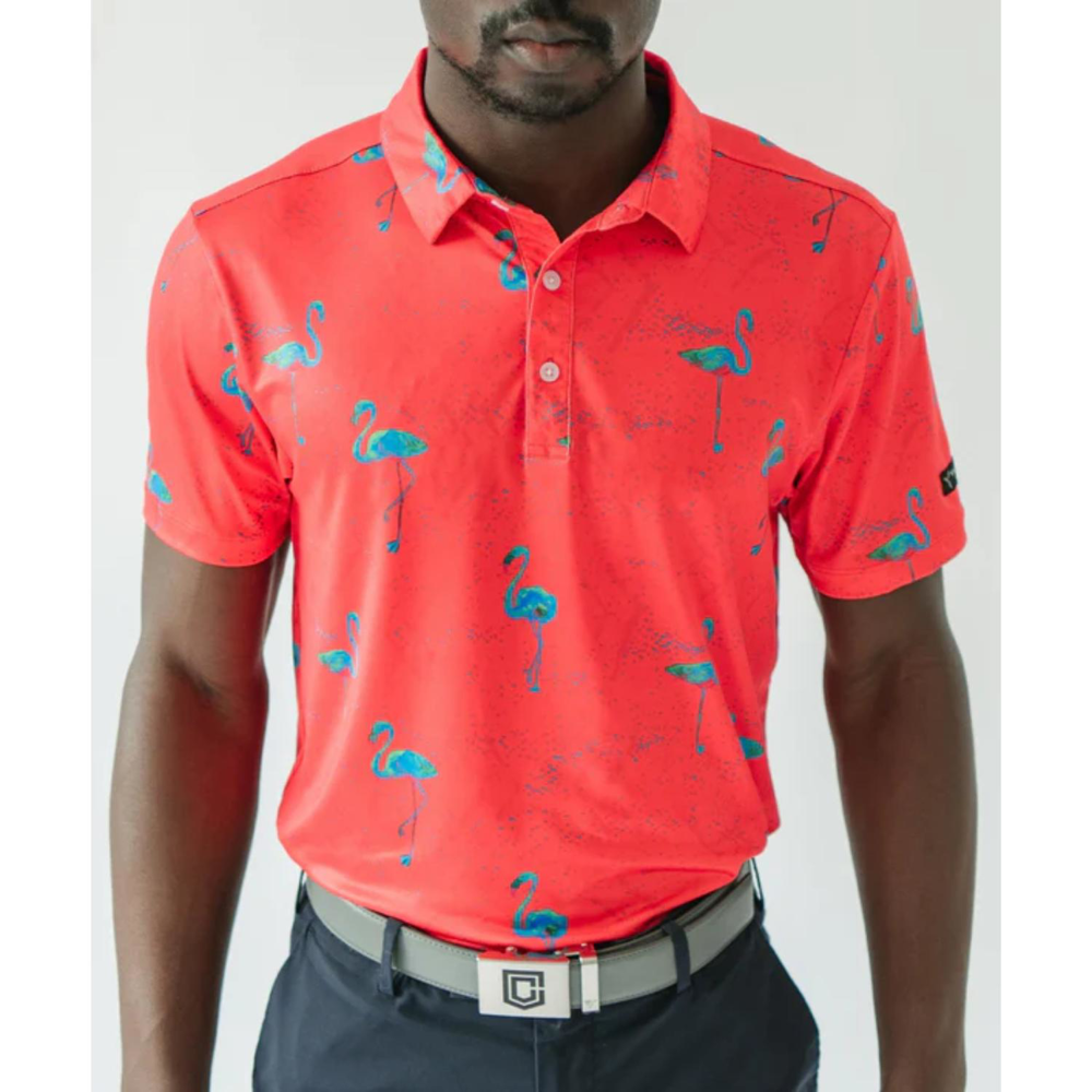 YATTA Golf® - Flamingo men's moisture wicking & Wrinkle free Polo Shirts
