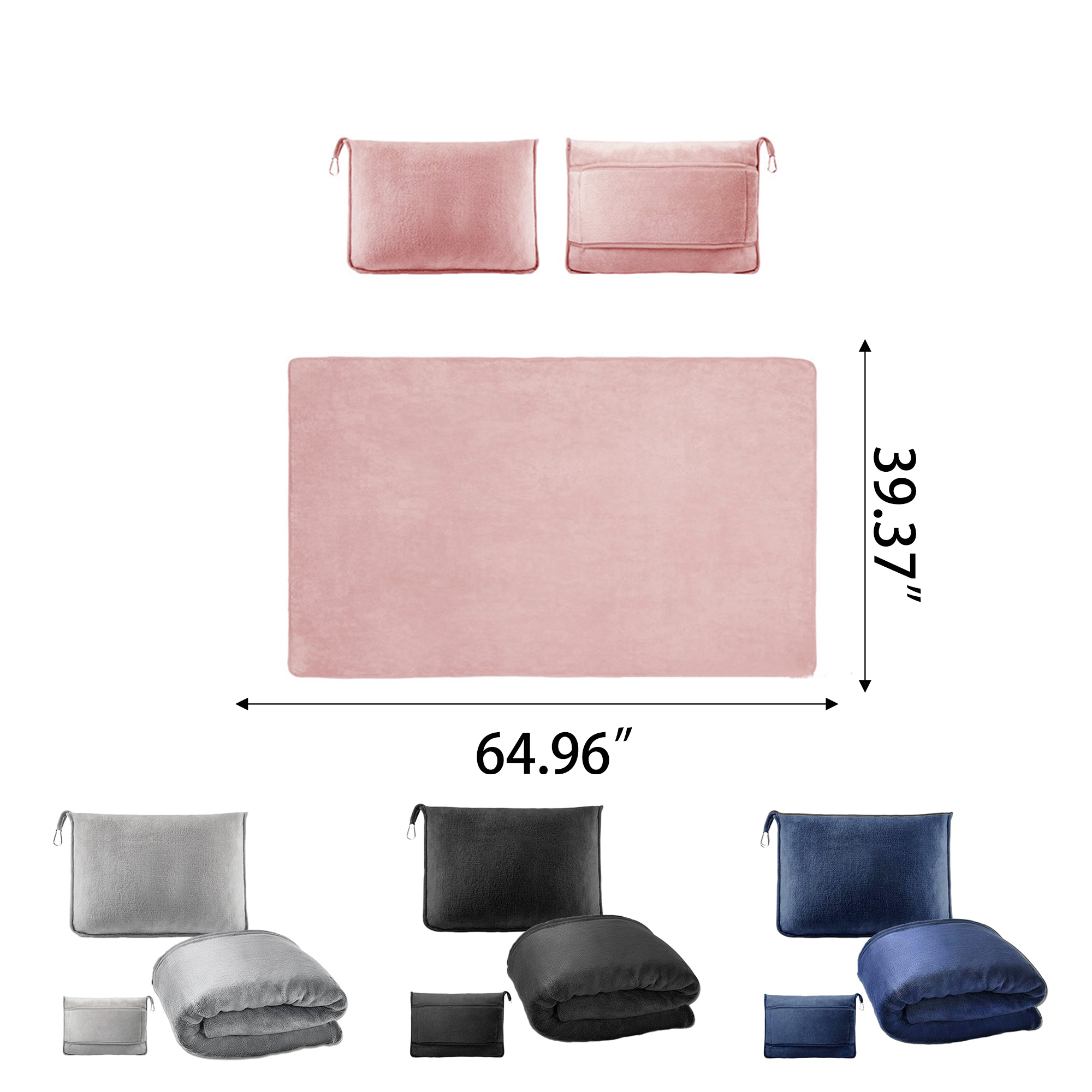 Travel Blanket And Pillow Set 2-in-1 2