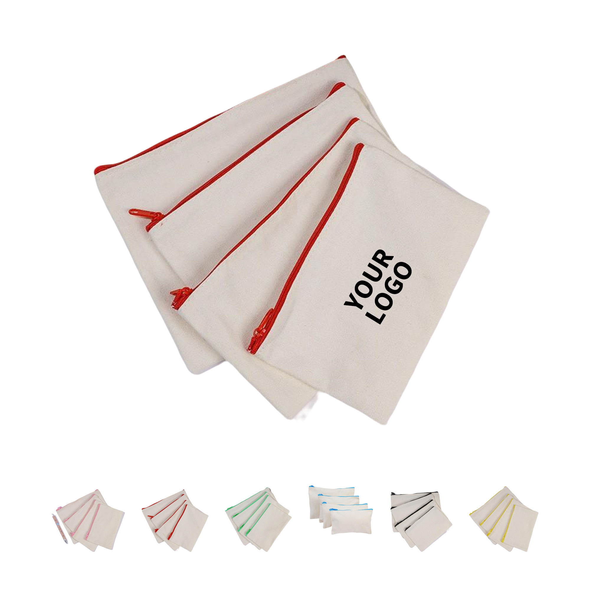 Canvas Zipper Stationery Pouch 3
