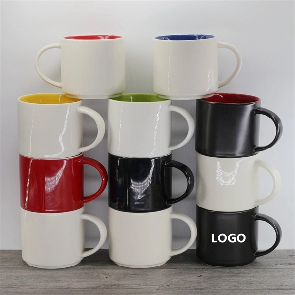 14oz Ceramic Stacked Mug 2
