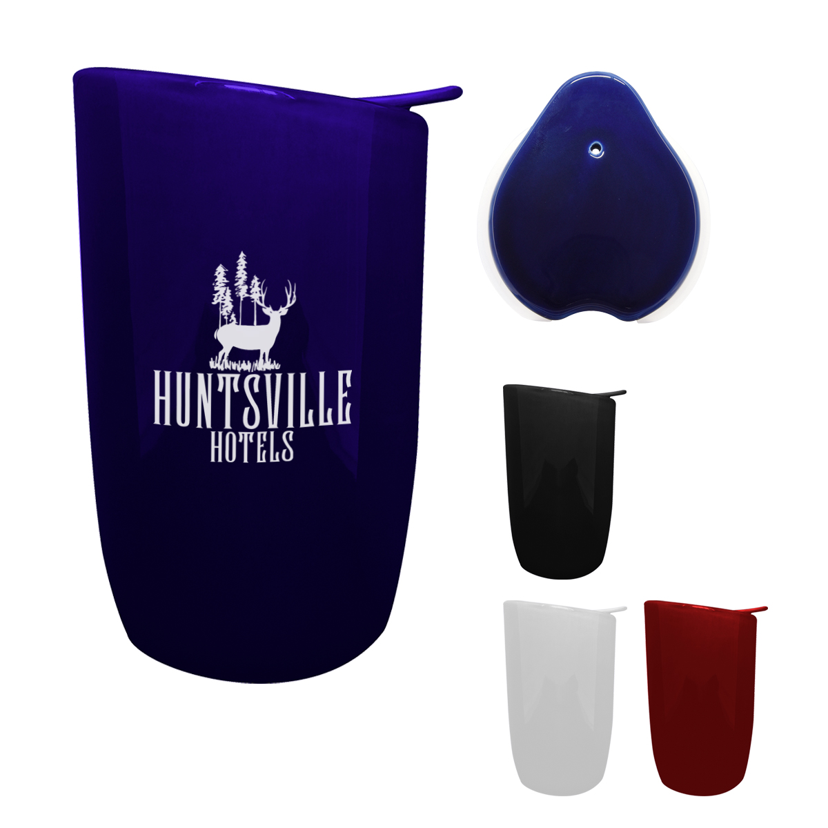 14 OZ. BOUNDARY FALLS STONEWARE MUG WITH LID