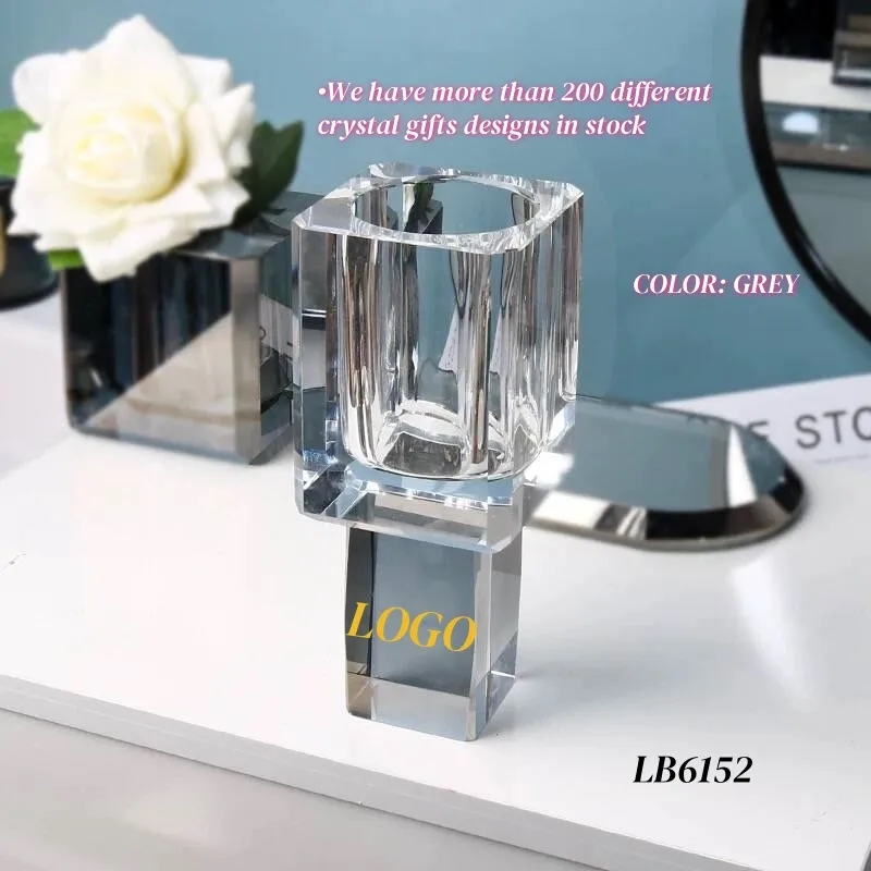 Engraved Crystal Flower Vase Tall for Centerpiece Wholesale 9