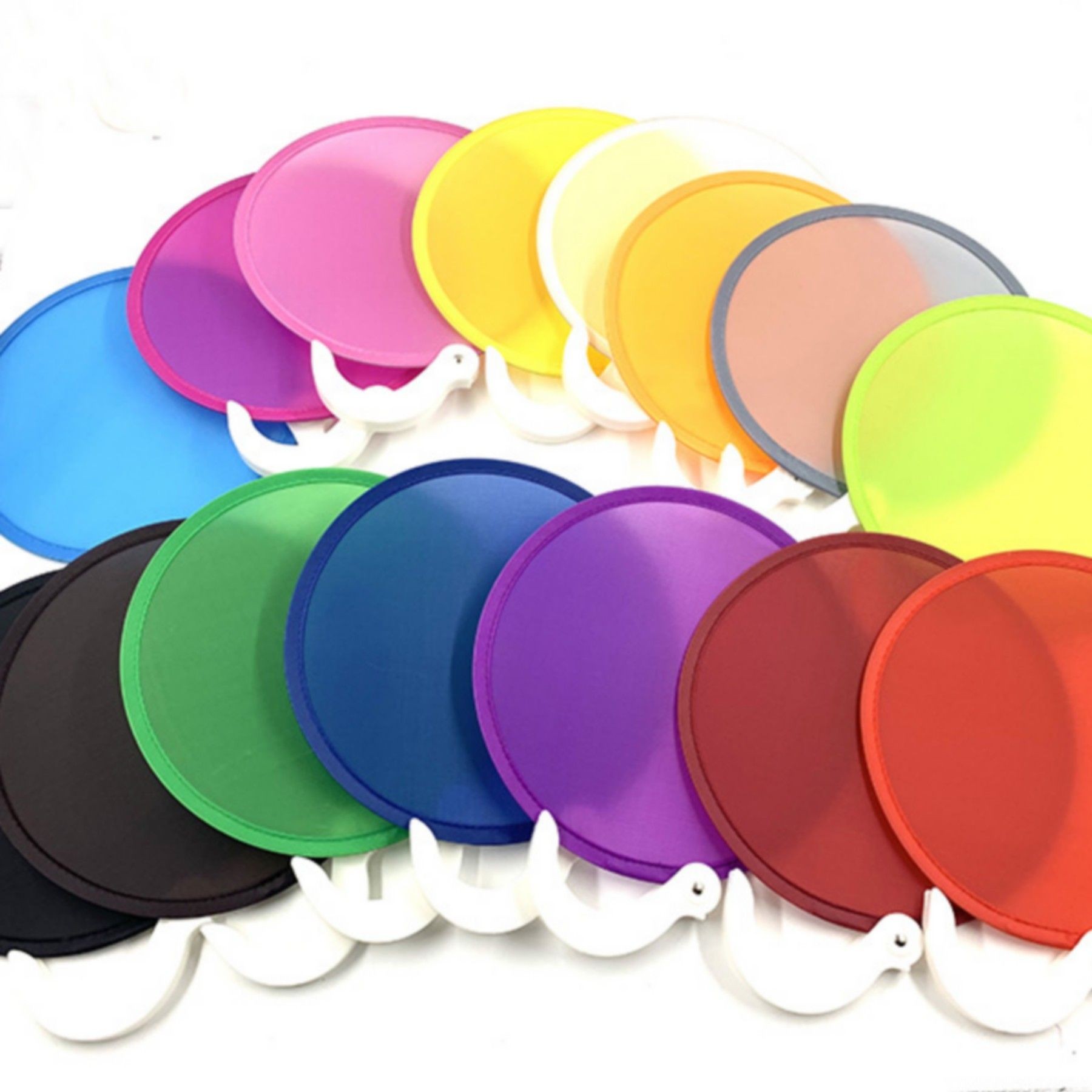 Foldable Flying Disc Handheld Fans With Storage Pouch 13