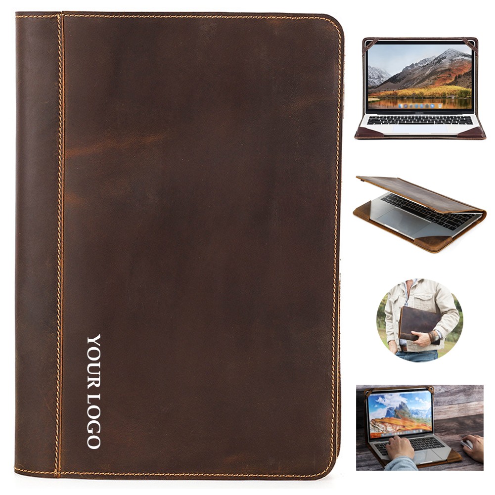 Crazy Horse Leather Retro Laptop Protective Cover 5