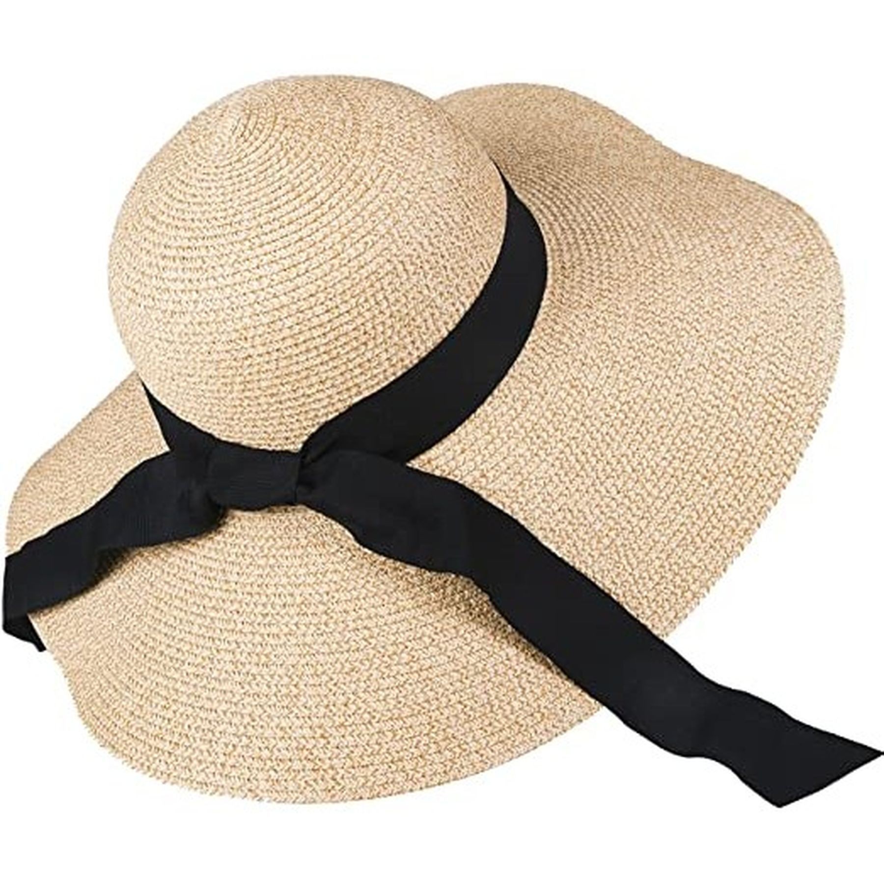 Wide Brim Sun Straw Hat Roll Up Floppy Beach Hats 3
