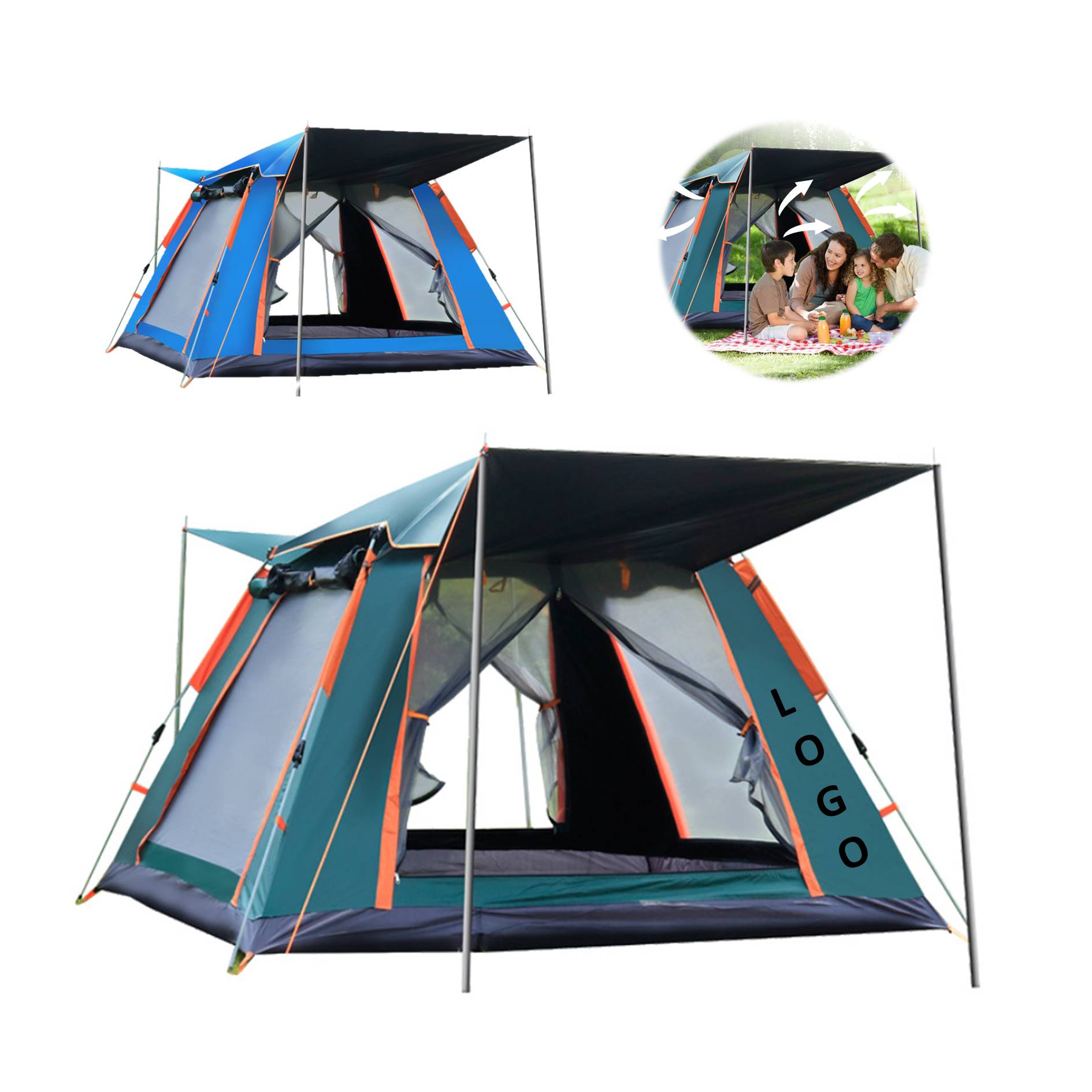 Quick Open Rainproof Camping Tent 2