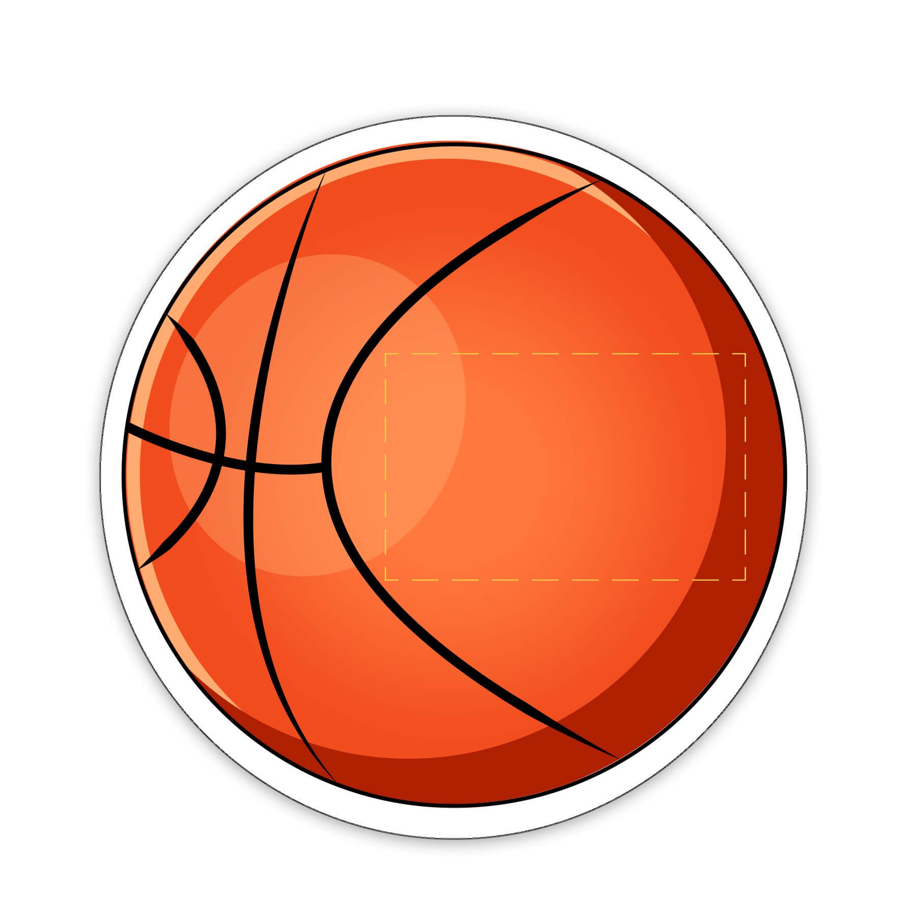 Basketball Shaped NoteKeeper™ Magnet 20 Mil 3