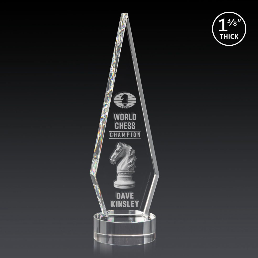 Springfield 3D Award on Stanrich Base - Clear 3