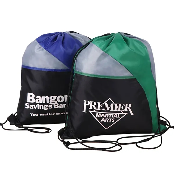 Tri-Color Drawstring Backpack 4