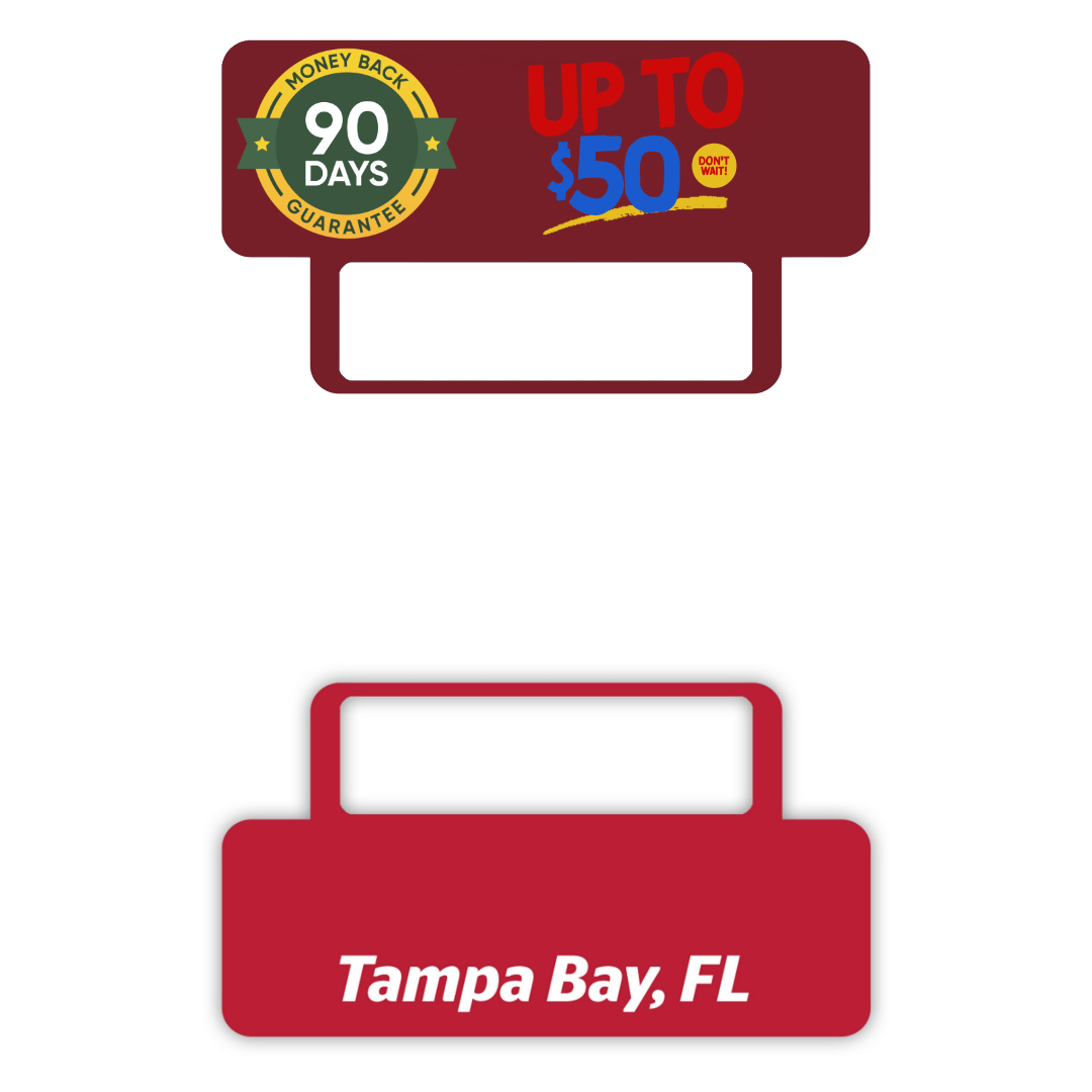 USA Made Rounded Rectangle Mylar Badge Billboard (1.5" x 2.75")