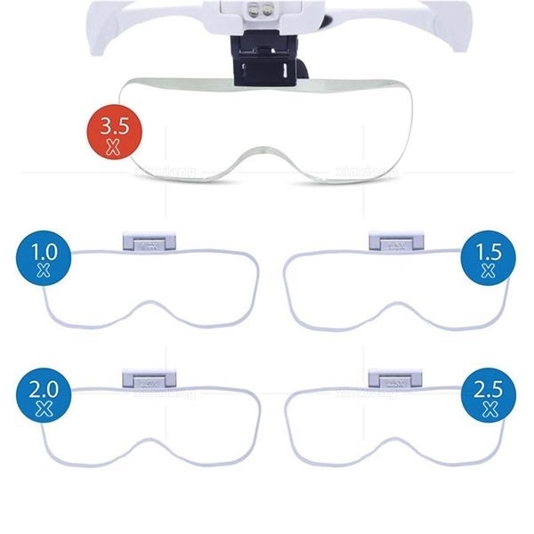 LED Head Mount Magnifier Headband 3