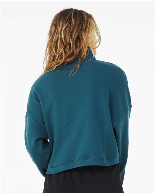 Women's Sponge Fleece Half Zip Pullover - 3953 1
