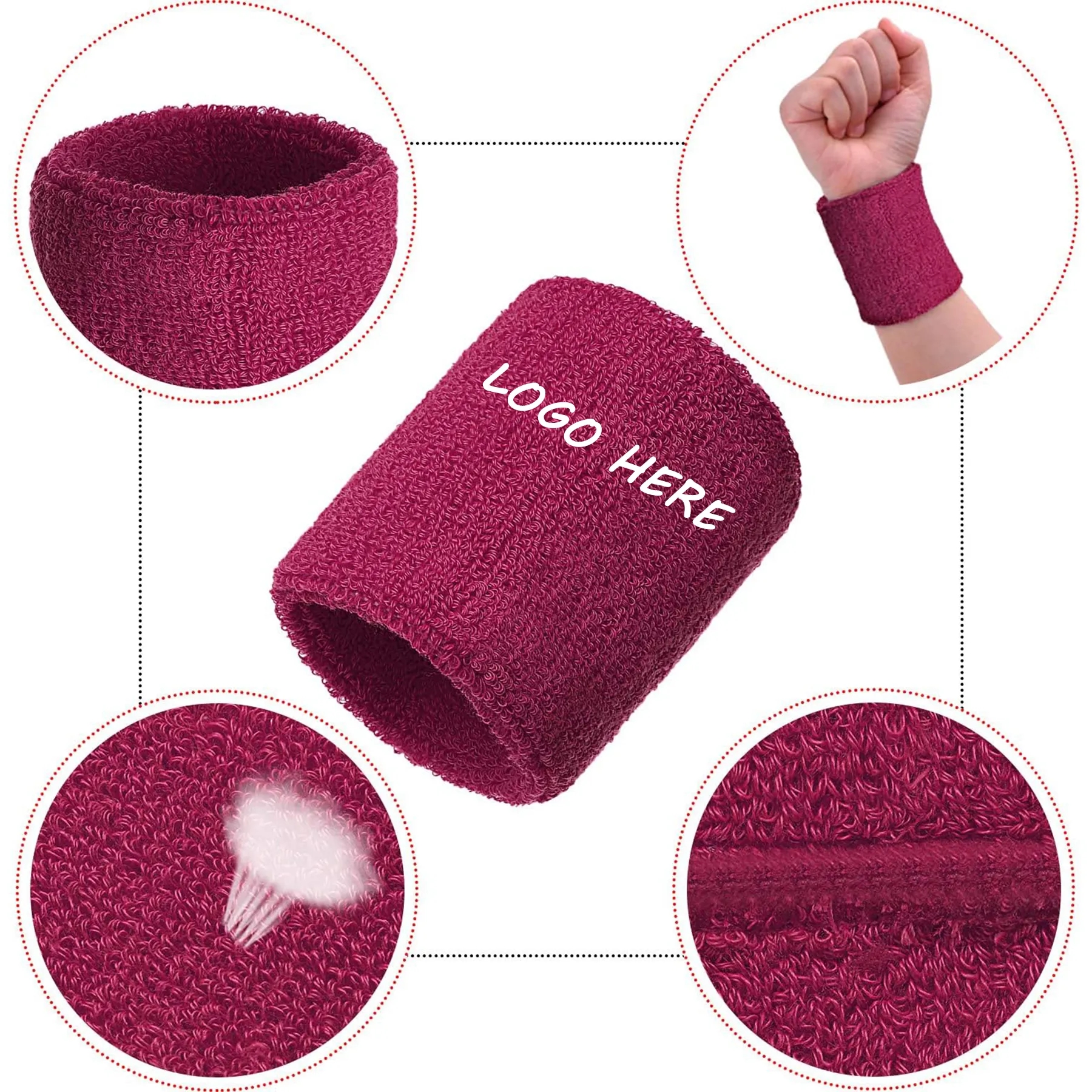 Sports Wristbands Wrist Sweatbands Stretchy 5