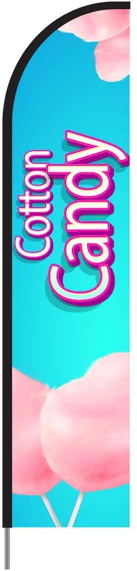 Cotton Candy Feather Flag Kit 15' Feet Feather Flag Sign Outdoor Banner 3