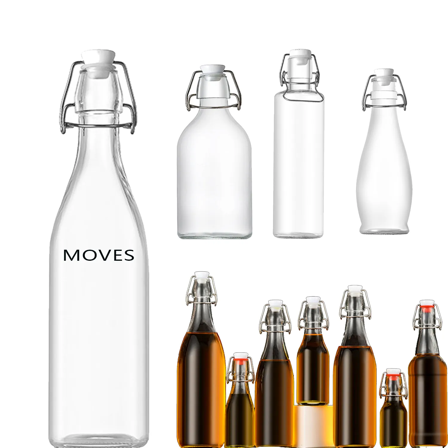 Buckle Glass Beverage Bottle 2