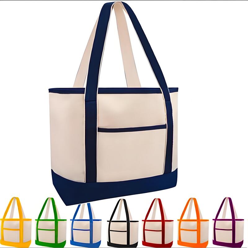 12 oz Canvas Tote Bag W/ Front Pocket 3