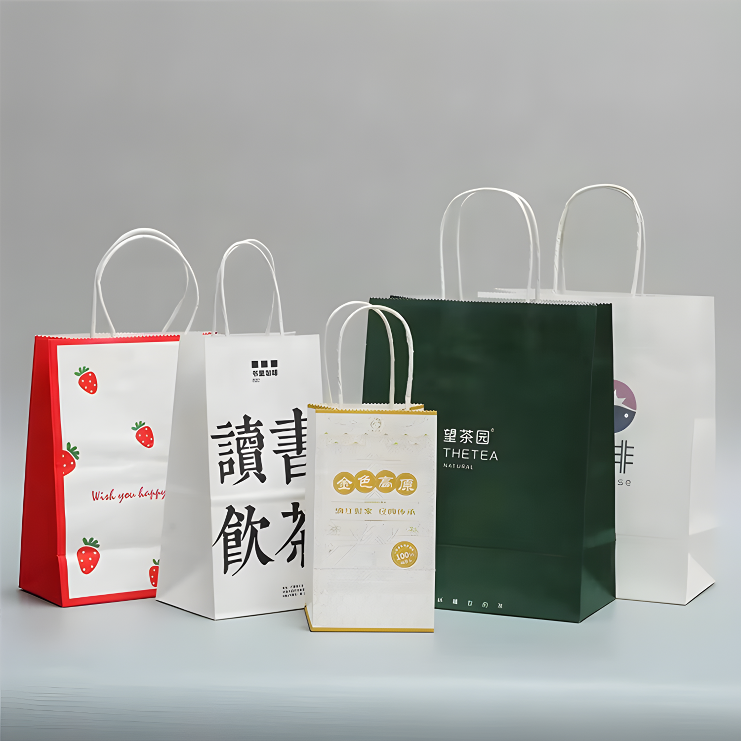 Custom Sizes Eco-friendly Recycled Brown Handles Paper Bag 11