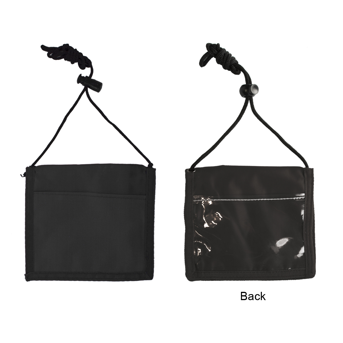 210D Nylon Bi-Fold Neck Wallet Badge Holders -Close out 3