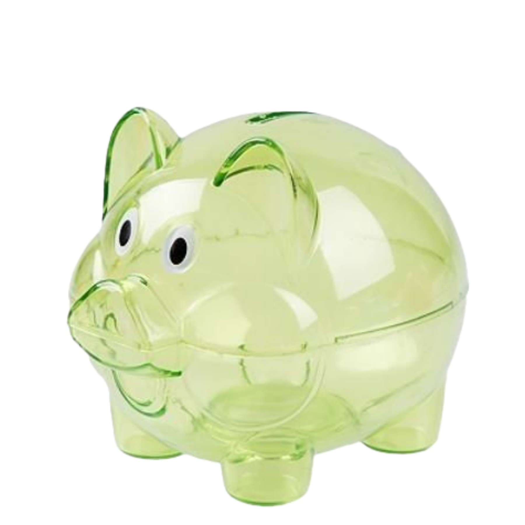 Clear Plastic Piggy Bank 1