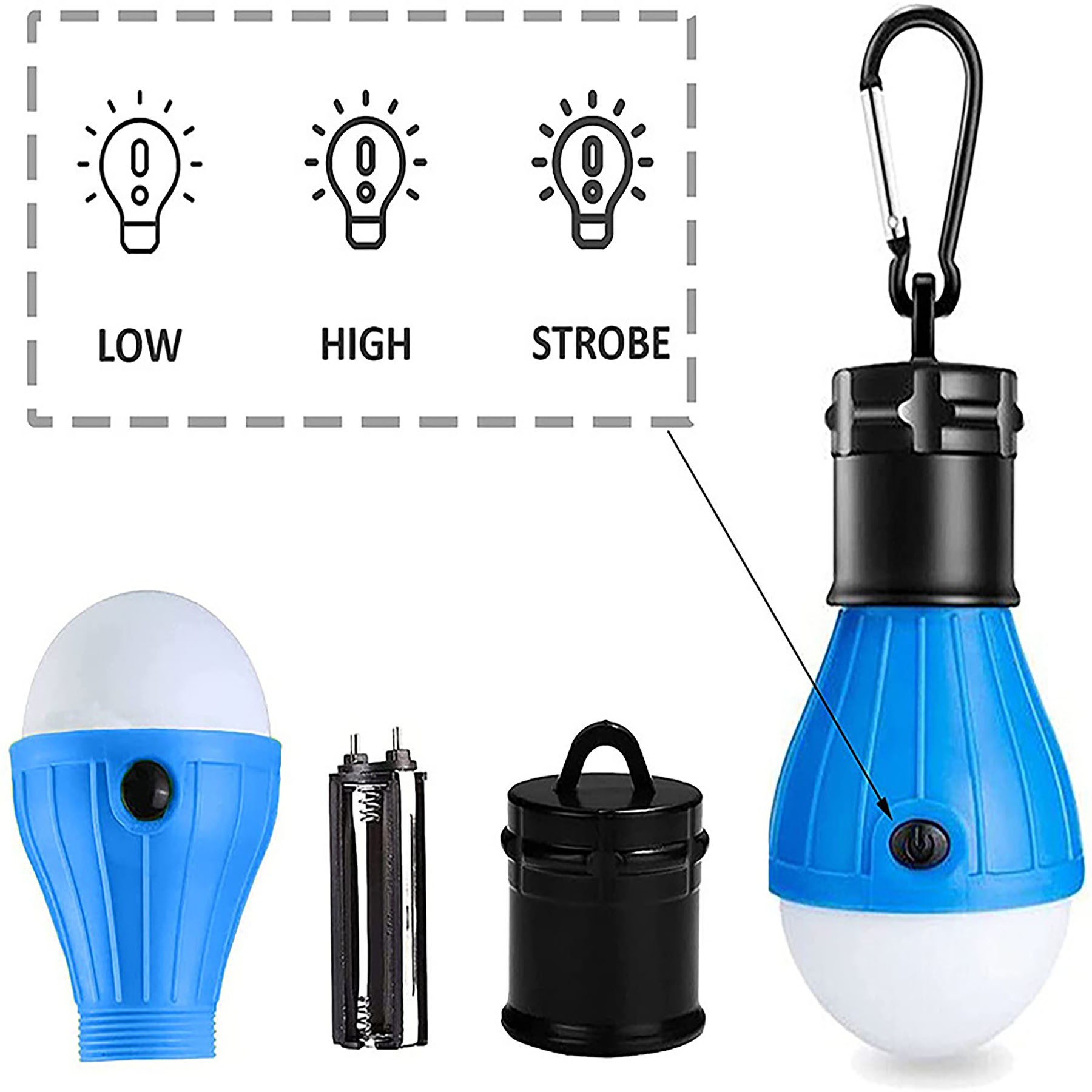 Portable LED Camping Tent Lantern Bulb 3