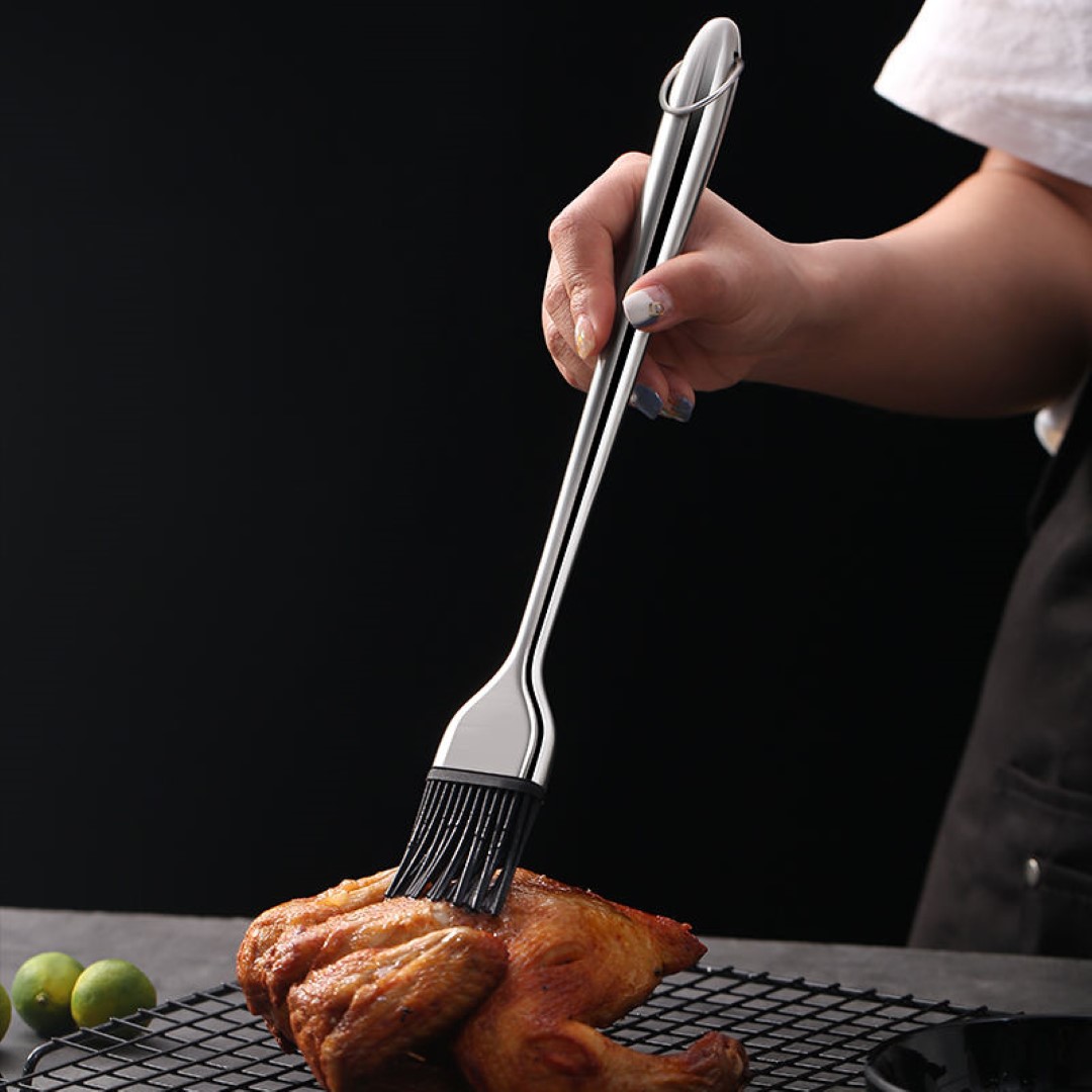 Stainless Steel Hollow Handle Outdoor Barbecue Brush 4