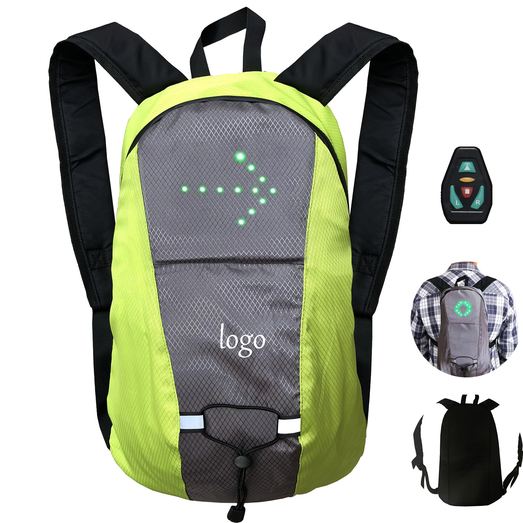 LED Turn Signal Light Backpack 1