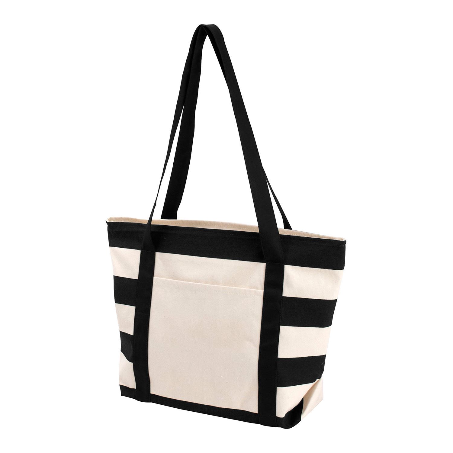 Striped Accent Boat Bag, custom tote bag with logo imprint 3