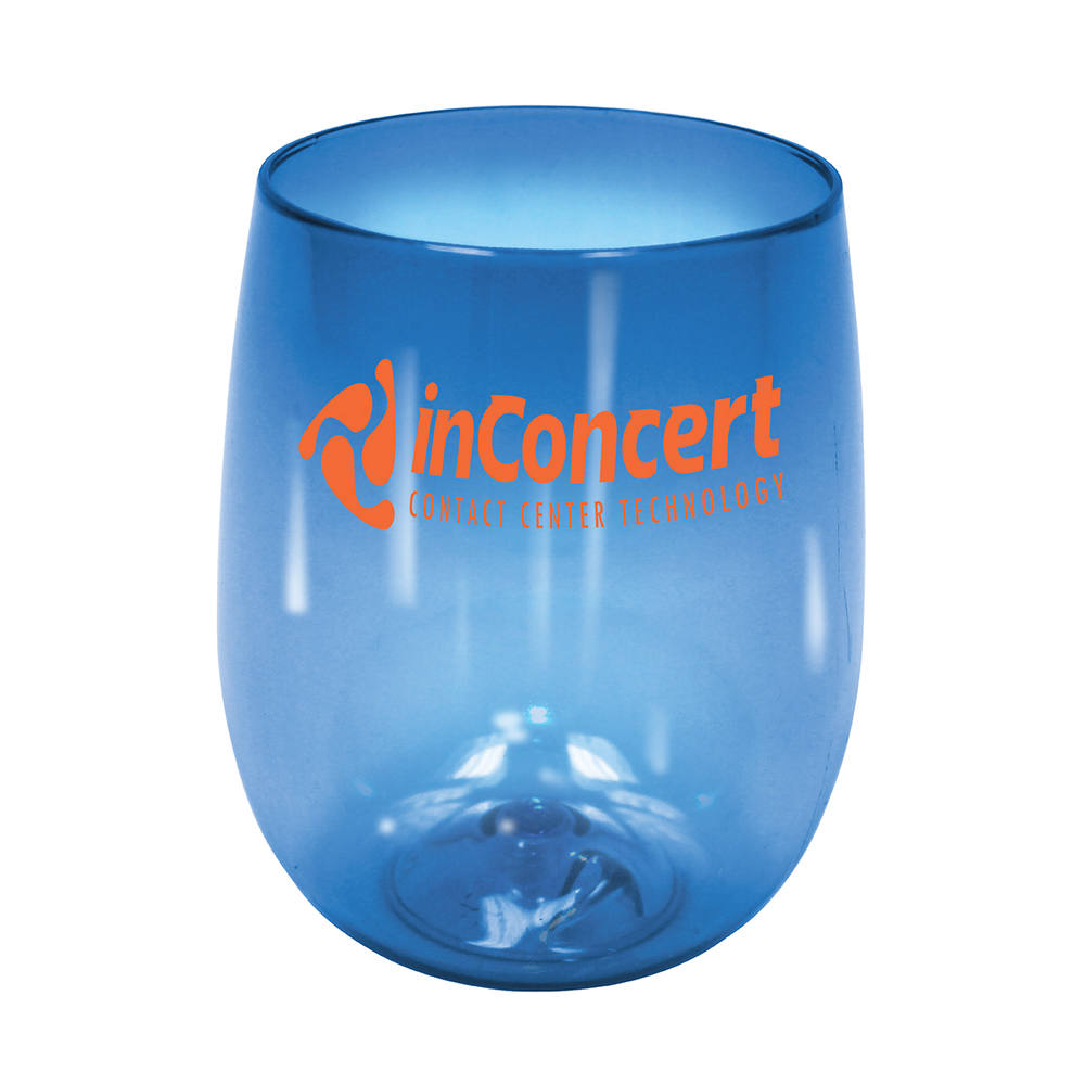 12 oz. Plastic Stemless Wine Glass 22