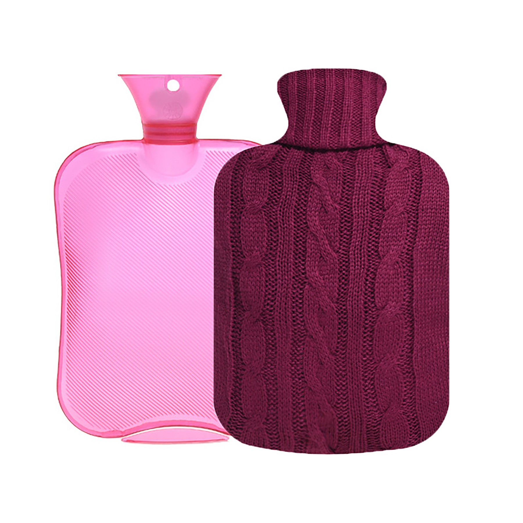 Hot Water Bottle with Knitted Cover 5