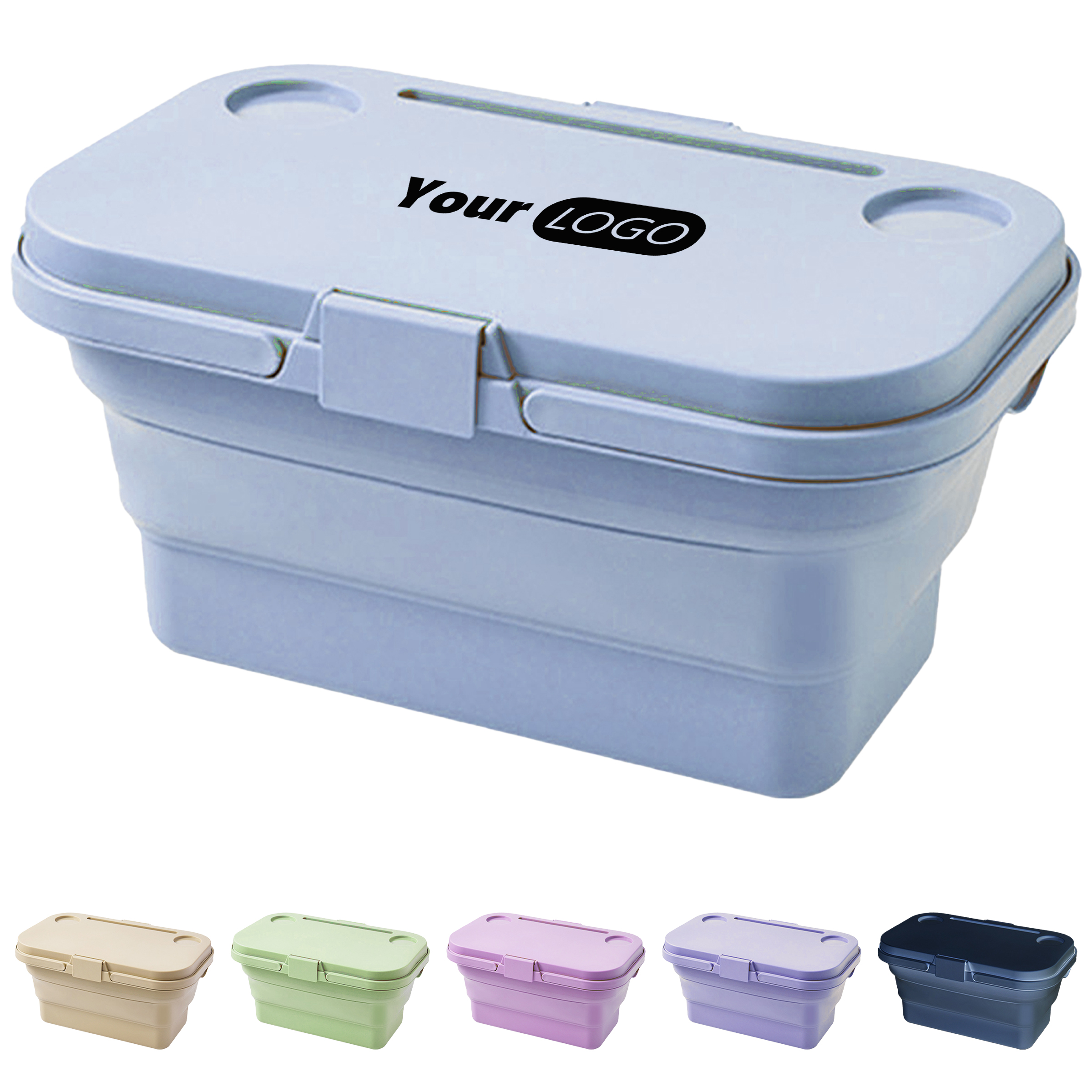 Polypropylene Camping Portable Portable Storage Basket With Lid 1