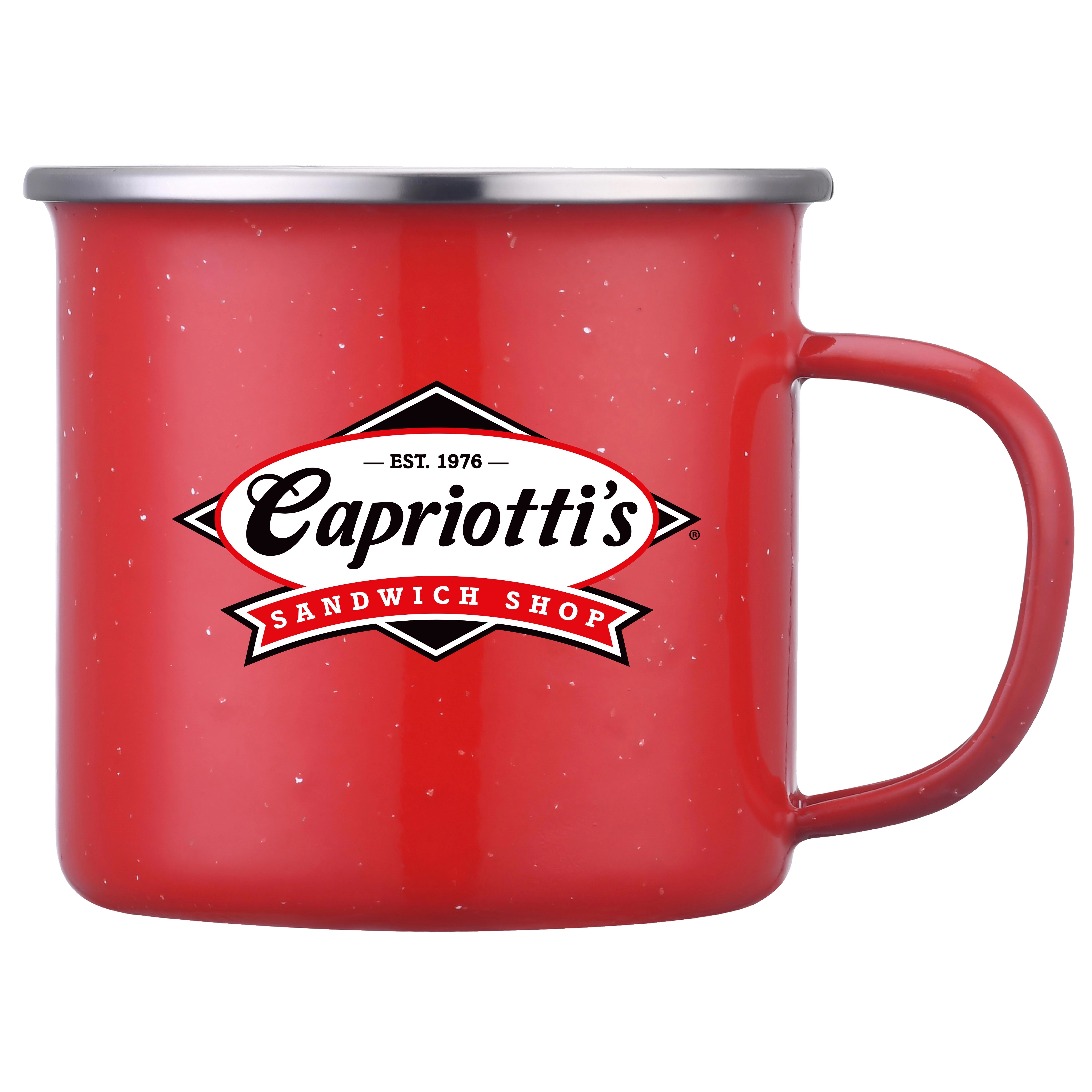 CHEYENNE - 16 OZ ENAMEL MUG WITH STAINLESS STEEL RIM 2