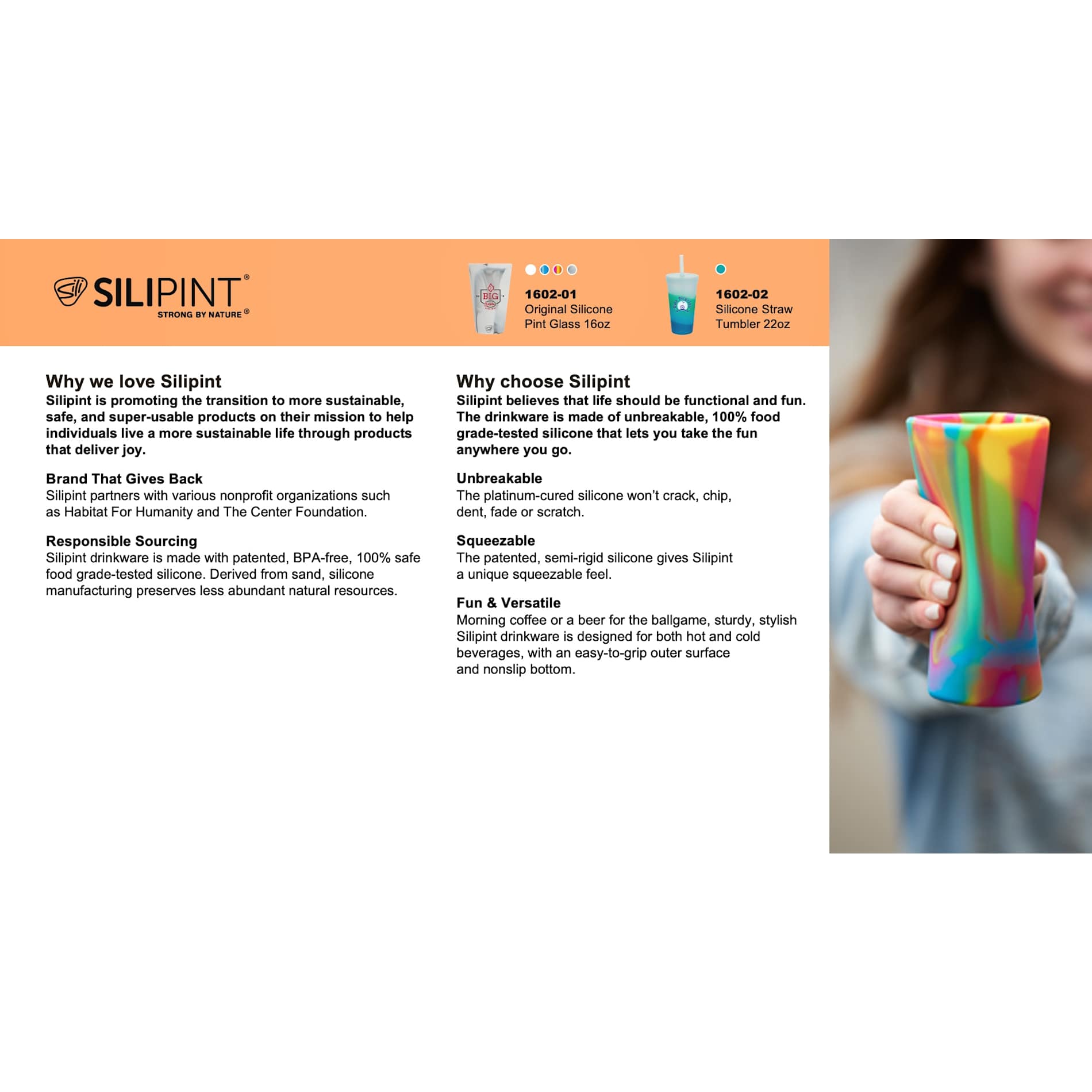 Silipint Original Silicone Pint Glass 16oz 22