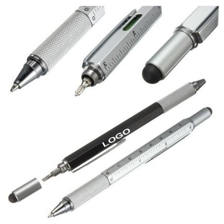 Multifunction Ballpoint Pen with Ruler and Touch Screen Pen 2