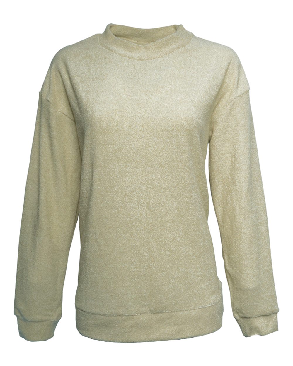 Women's Weekend Terry Mock Neck Pullover - 8428 1