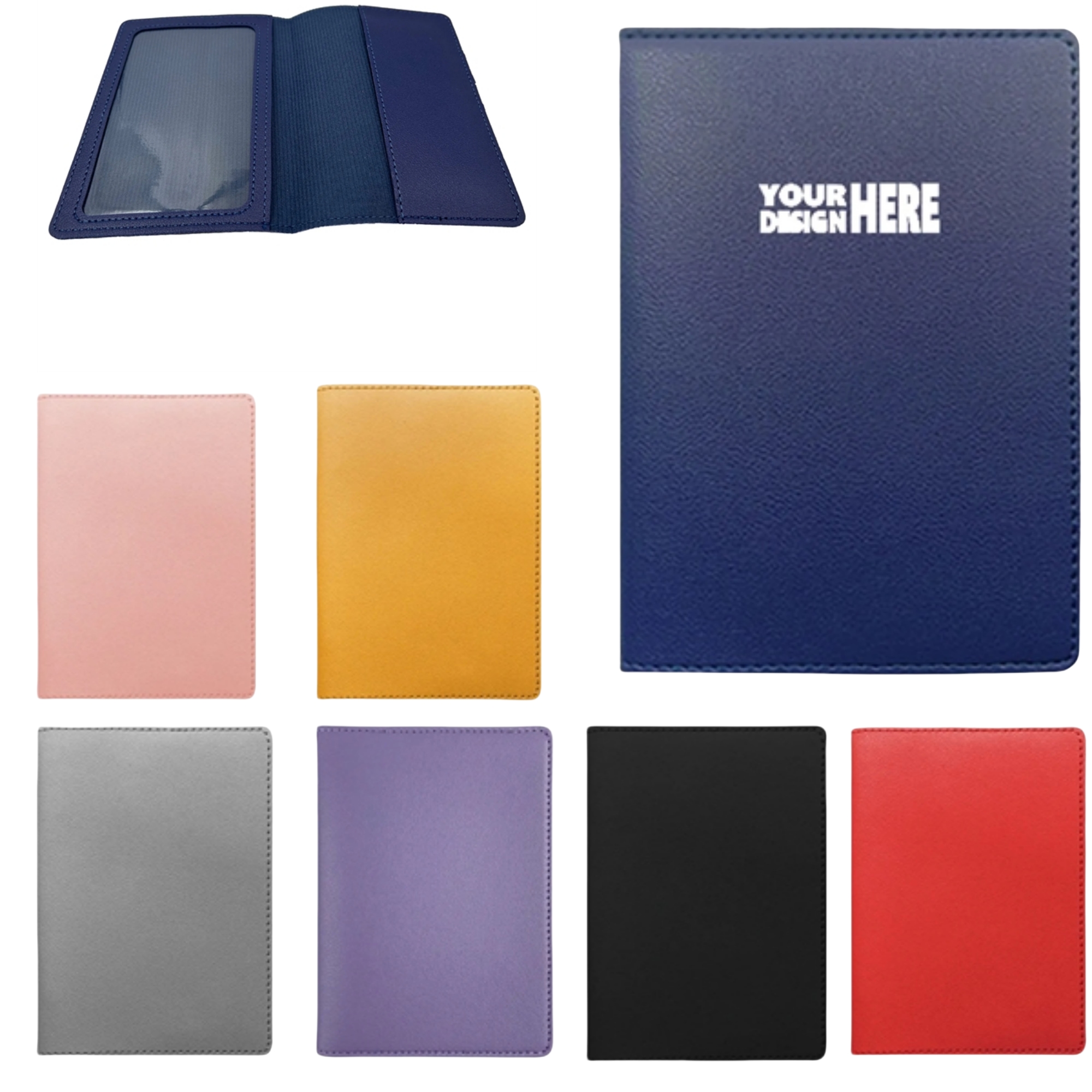 PU Leather Passport Holder with Card Slots 2
