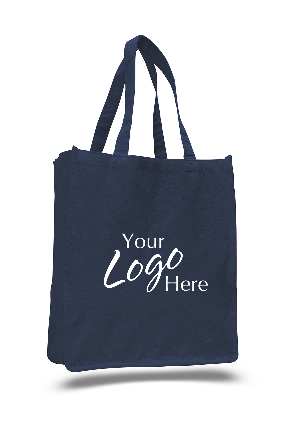 Canvas Jumbo Shopper Bag 14" W x 17" H with 7" Gusset, custom tote bag with logo imprint 8