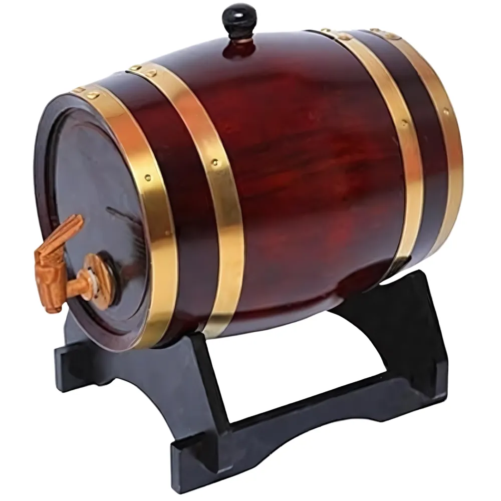 1.5L Oak Barrel Dispenser 6